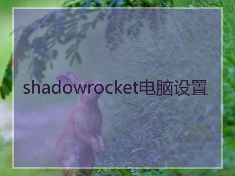 shadowrocket电脑设置