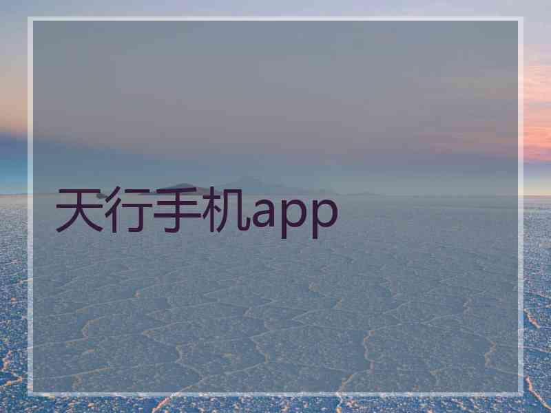 天行手机app