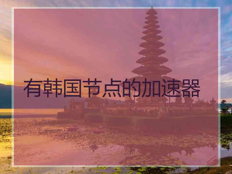 有韩国节点的加速器
