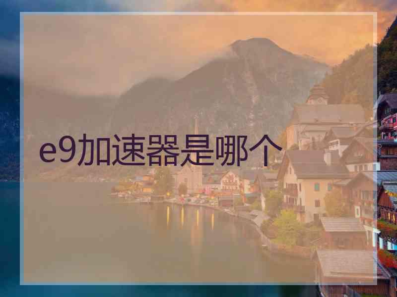 e9加速器是哪个