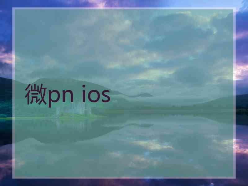 微pn ios