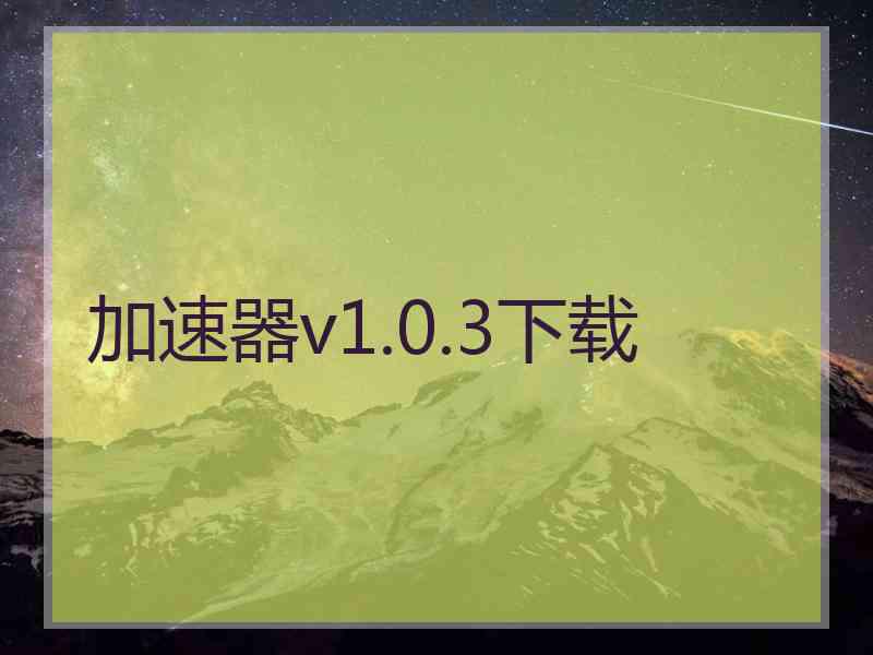 加速器v1.0.3下载