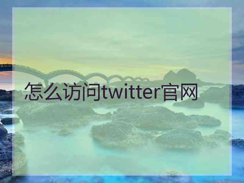 怎么访问twitter官网