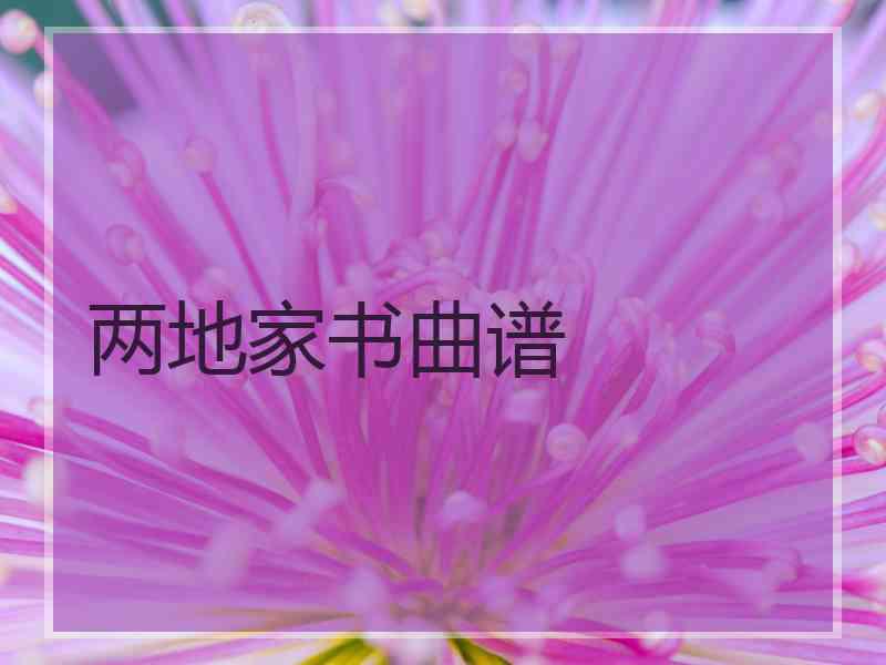 两地家书曲谱