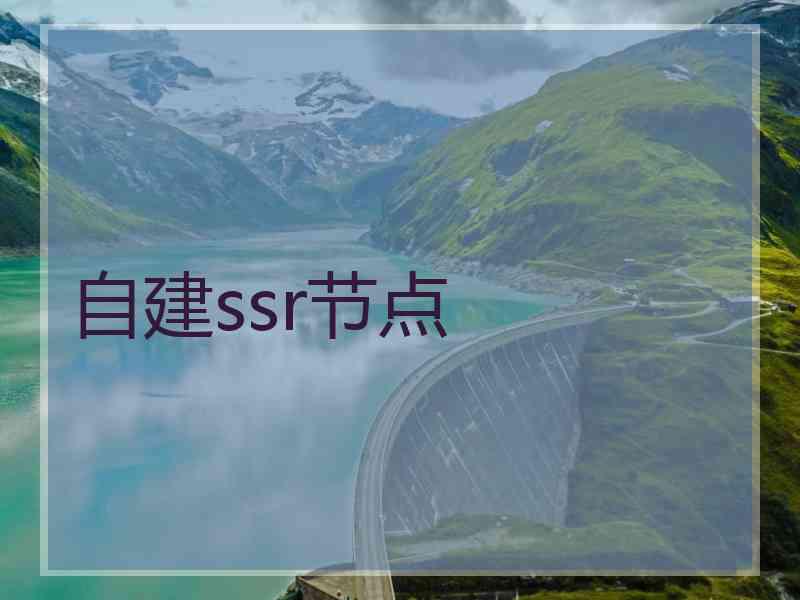 自建ssr节点