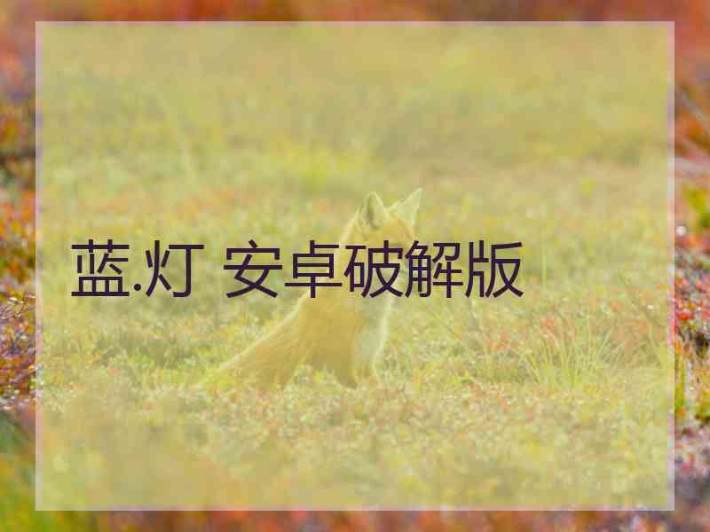 蓝.灯 安卓破解版