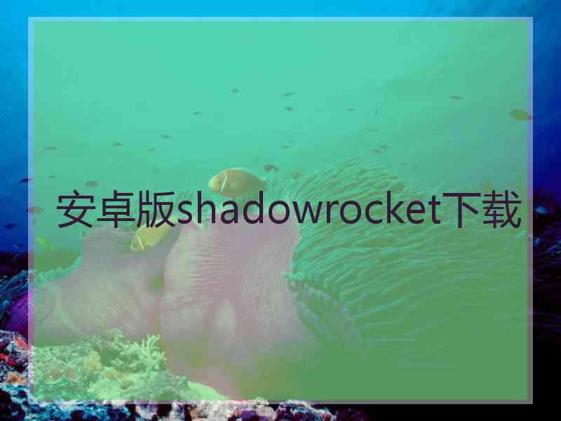 安卓版shadowrocket下载
