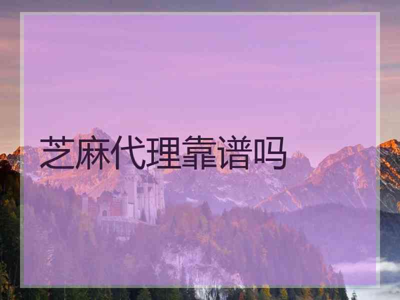 芝麻代理靠谱吗