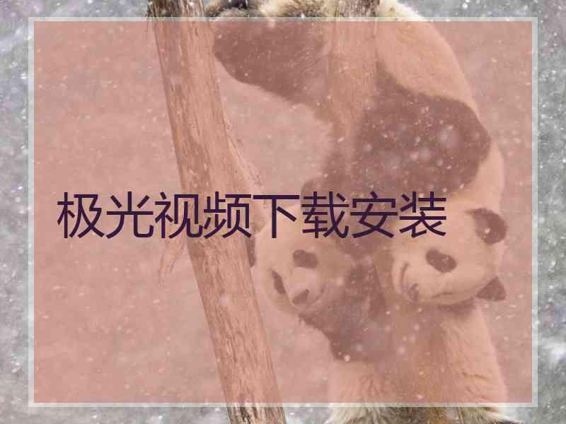 极光视频下载安装