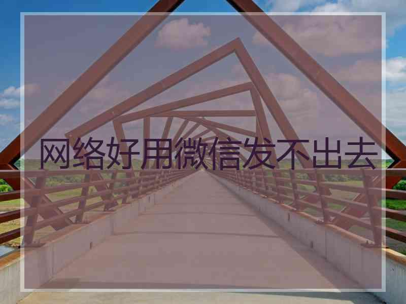 网络好用微信发不出去