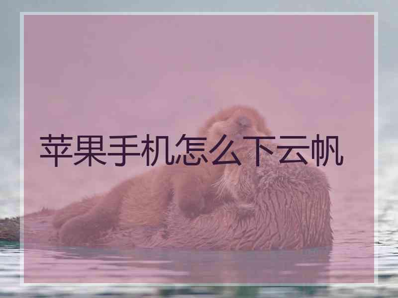 苹果手机怎么下云帆