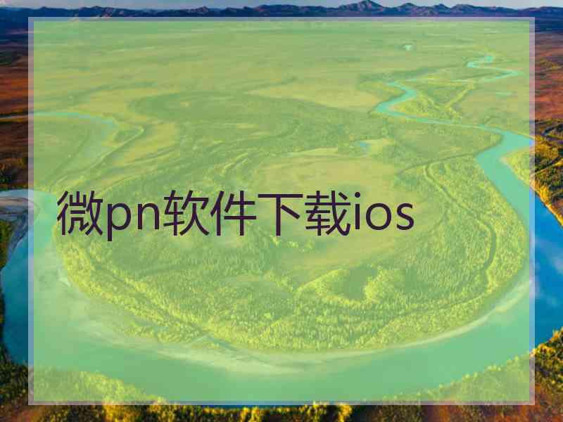 微pn软件下载ios