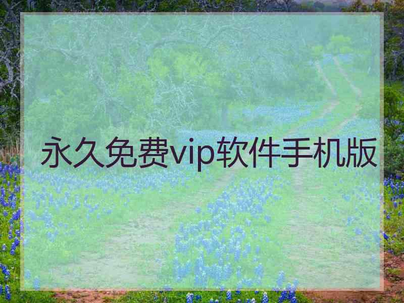 永久免费vip软件手机版