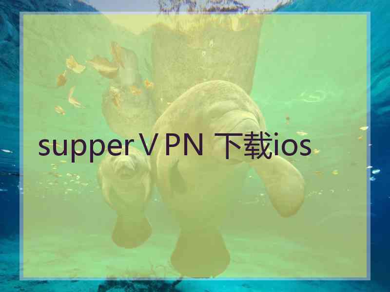 supperⅤPN 下载ios