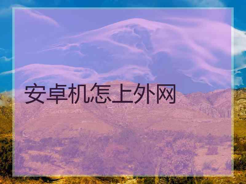 安卓机怎上外网