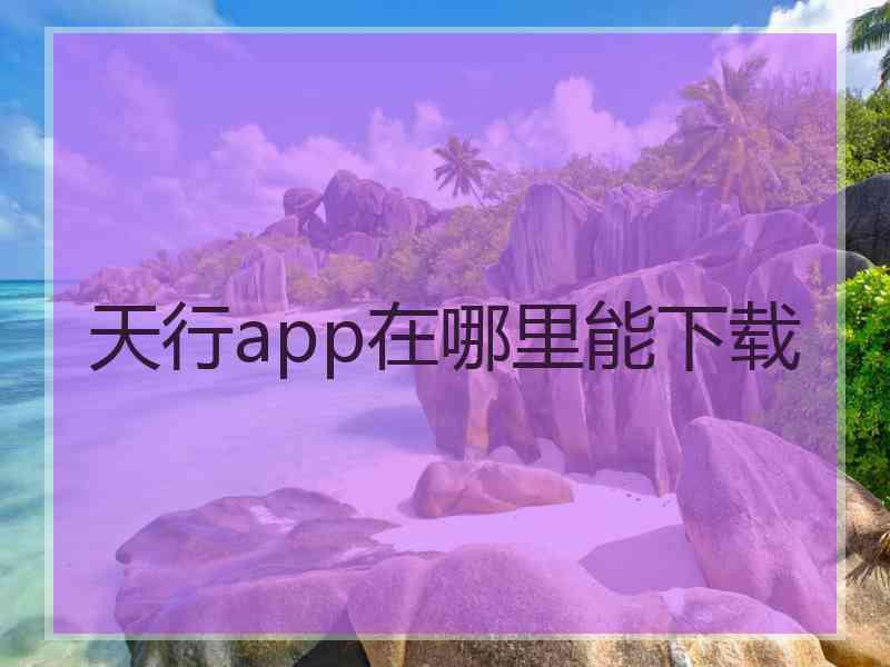 天行app在哪里能下载