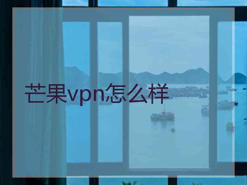 芒果vpn怎么样