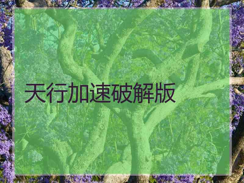 天行加速破解版