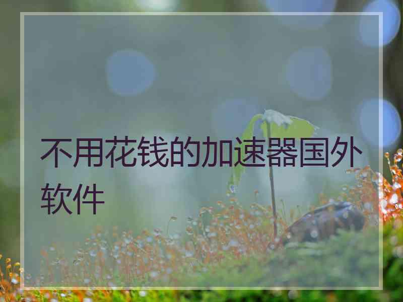 不用花钱的加速器国外软件