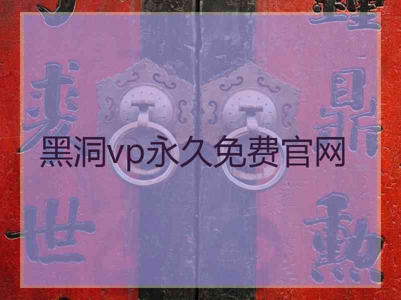 黑洞vp永久免费官网