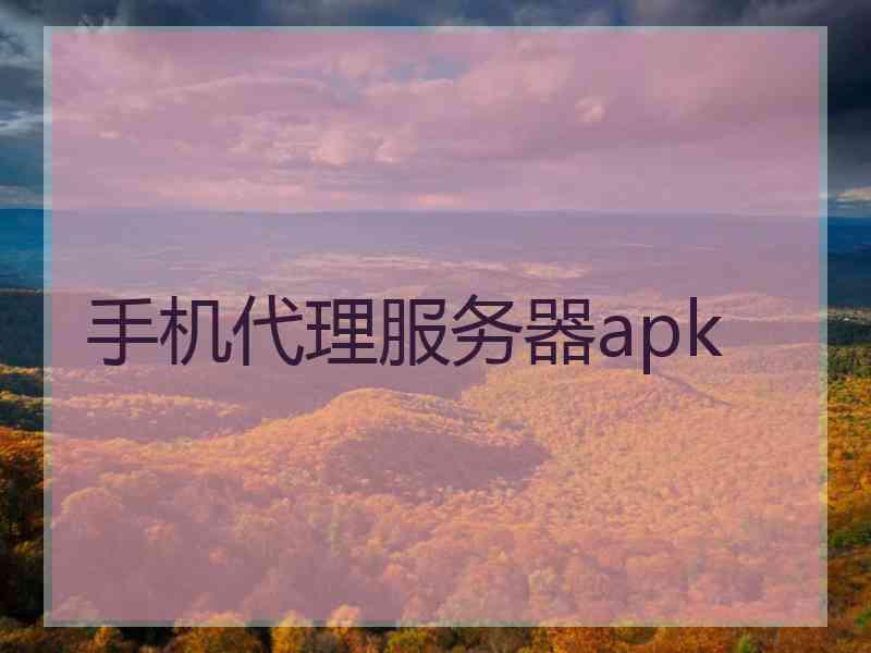 手机代理服务器apk