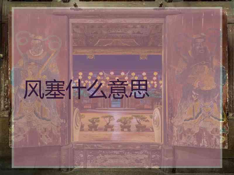 风塞什么意思