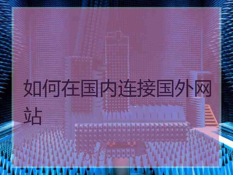 如何在国内连接国外网站