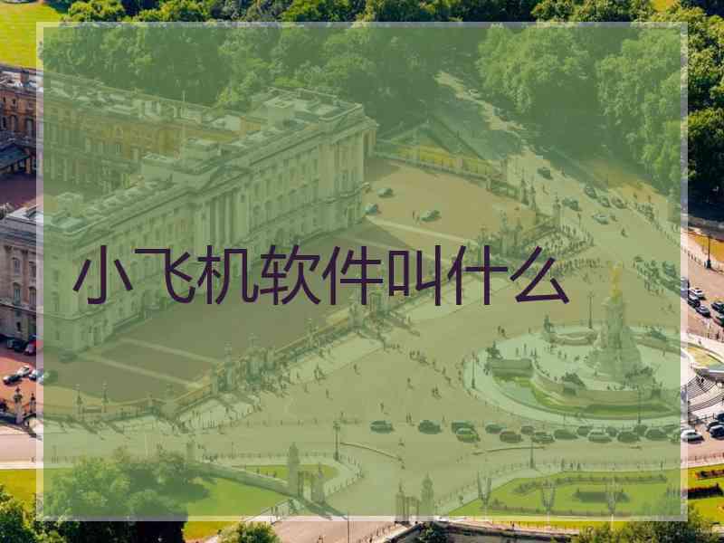 小飞机软件叫什么
