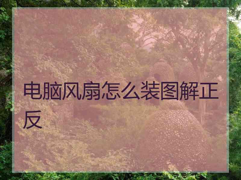 电脑风扇怎么装图解正反