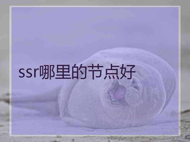 ssr哪里的节点好