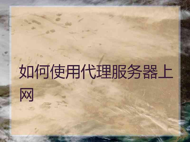 如何使用代理服务器上网