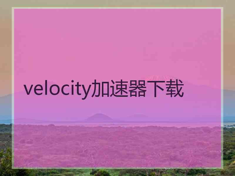 velocity加速器下载