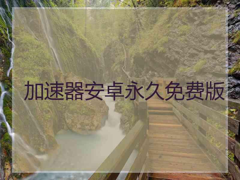 加速器安卓永久免费版