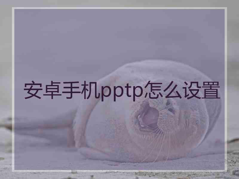 安卓手机pptp怎么设置