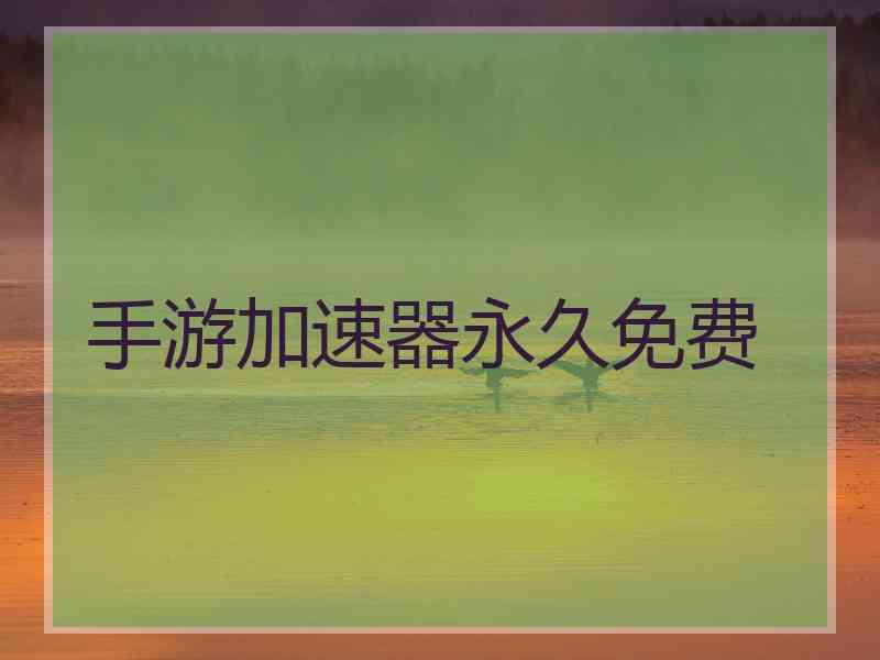手游加速器永久免费
