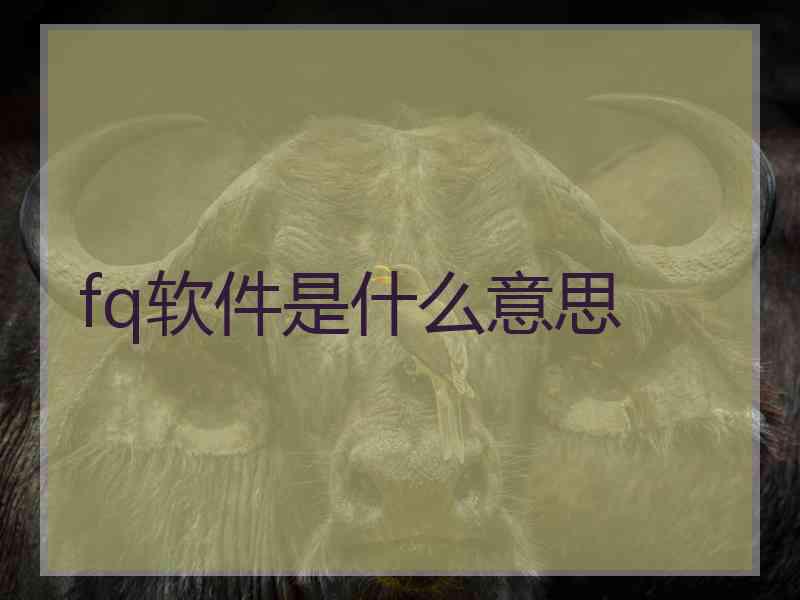 fq软件是什么意思