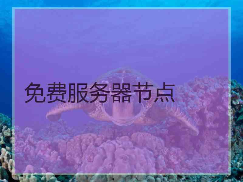 免费服务器节点