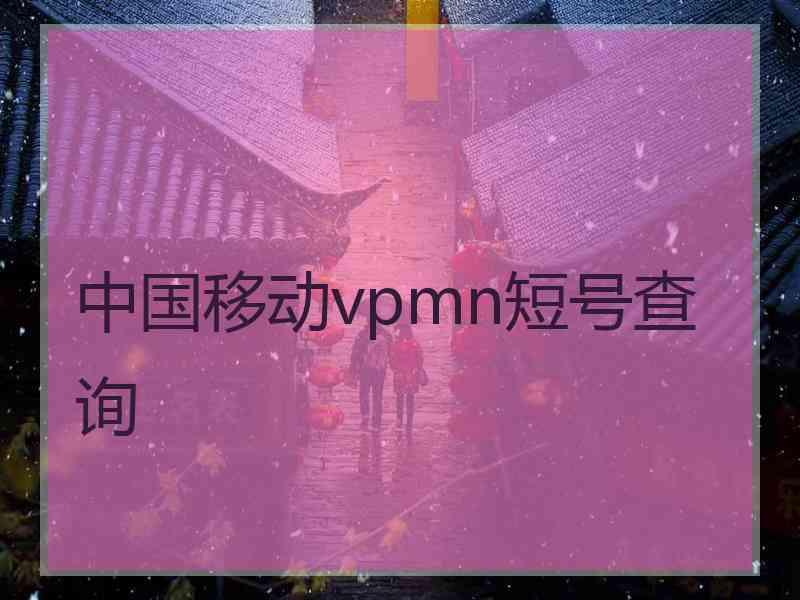 中国移动vpmn短号查询