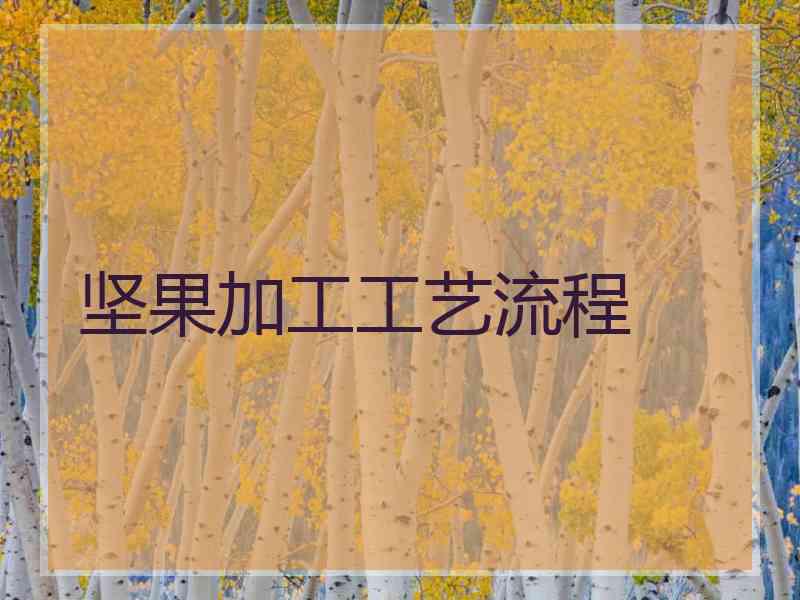 坚果加工工艺流程