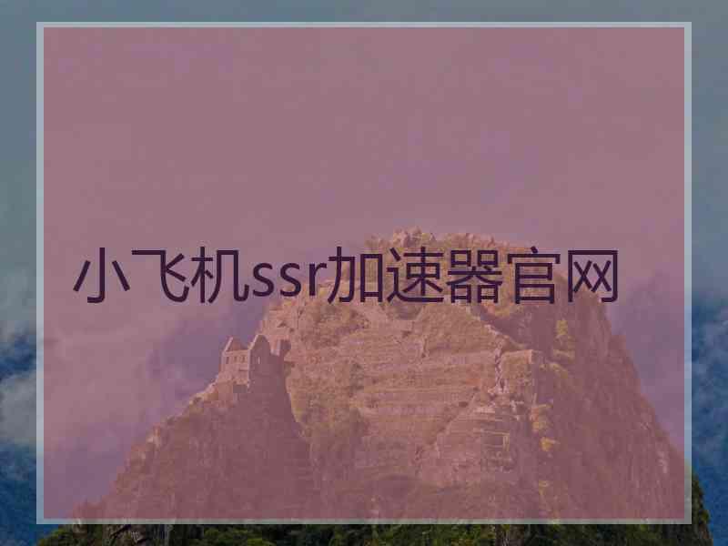 小飞机ssr加速器官网