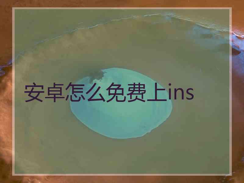 安卓怎么免费上ins