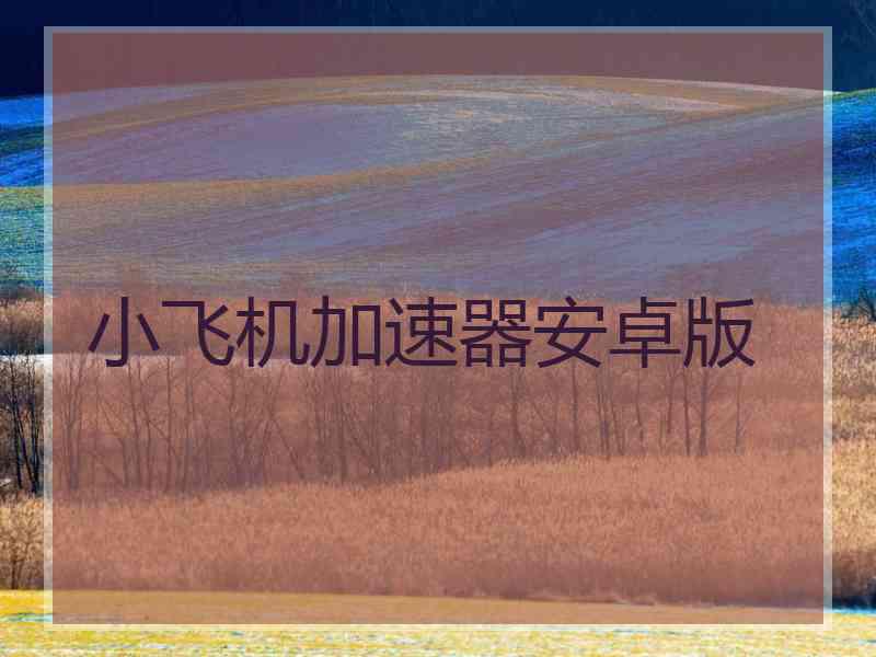 小飞机加速器安卓版