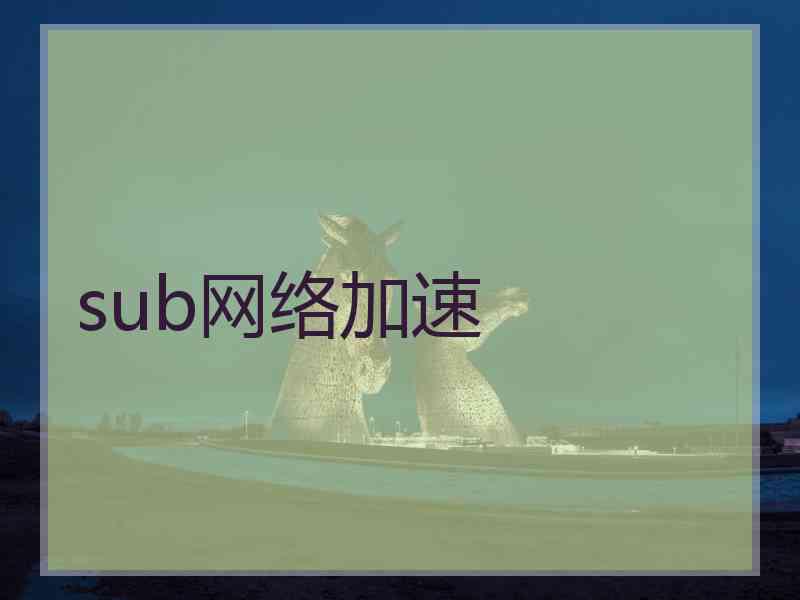 sub网络加速