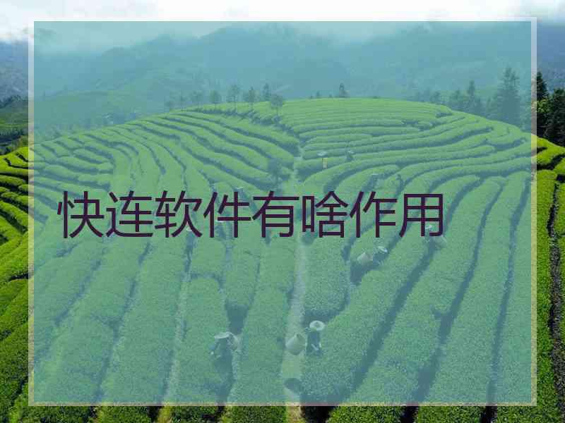 快连软件有啥作用