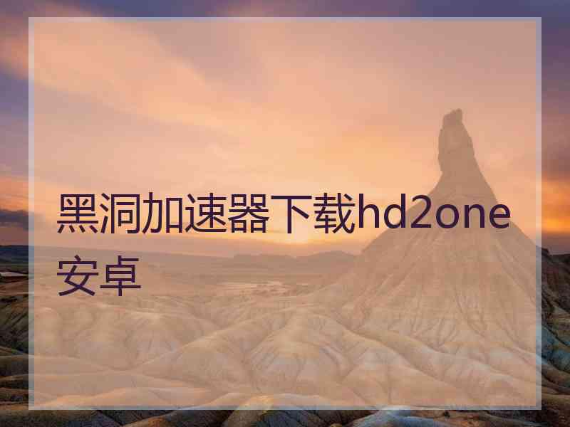 黑洞加速器下载hd2one安卓