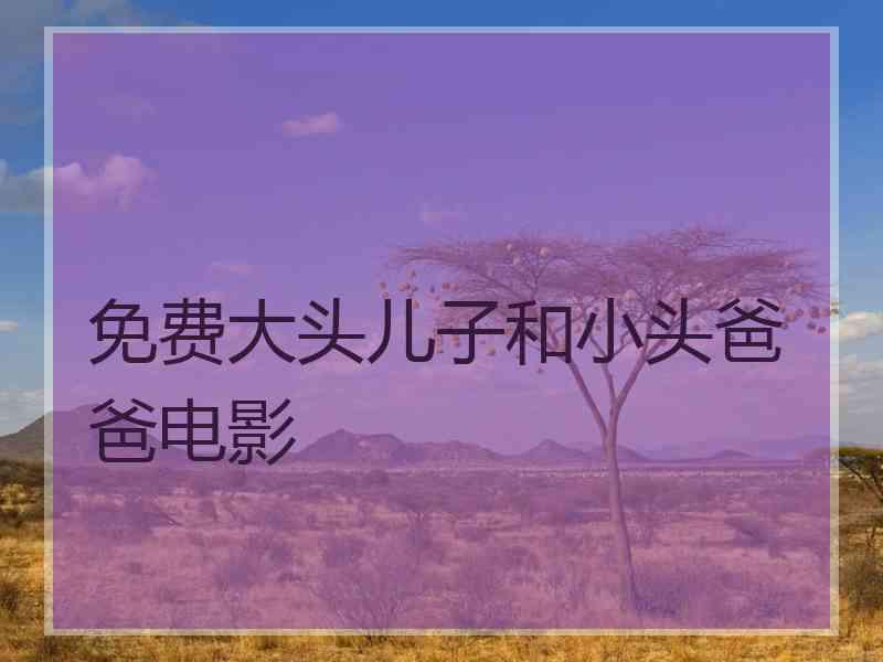 免费大头儿子和小头爸爸电影