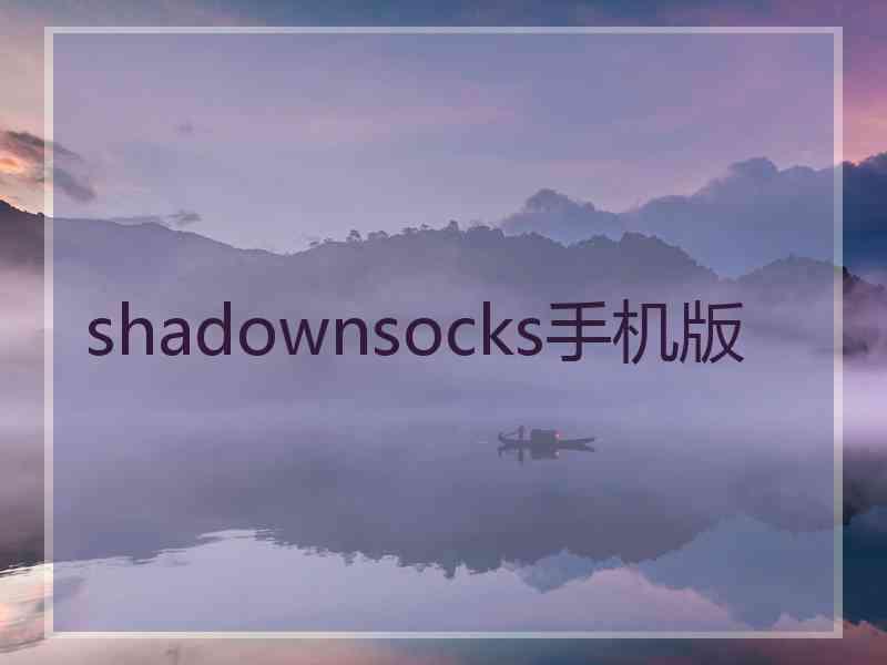 shadownsocks手机版