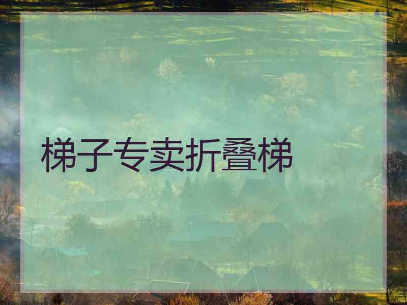 梯子专卖折叠梯