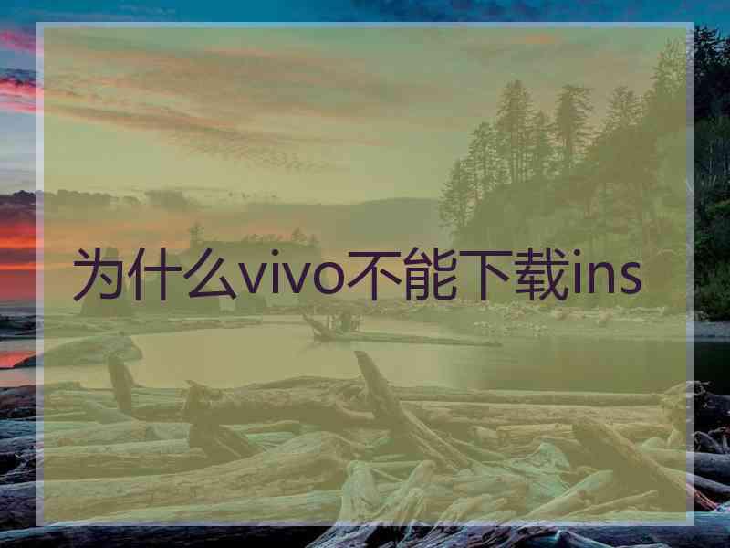 为什么vivo不能下载ins