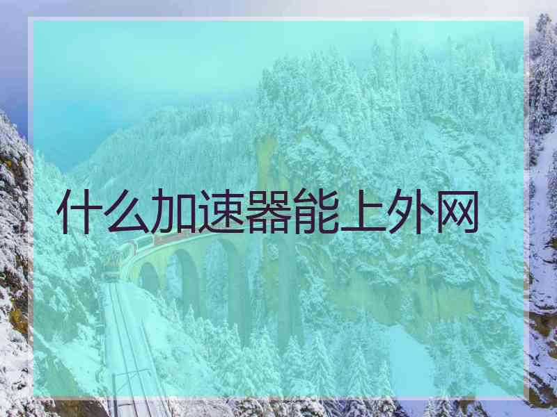 什么加速器能上外网